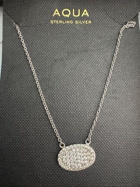 Aqua silver pendant